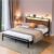 Base de Cama Queen Size de Metal con Cabecera